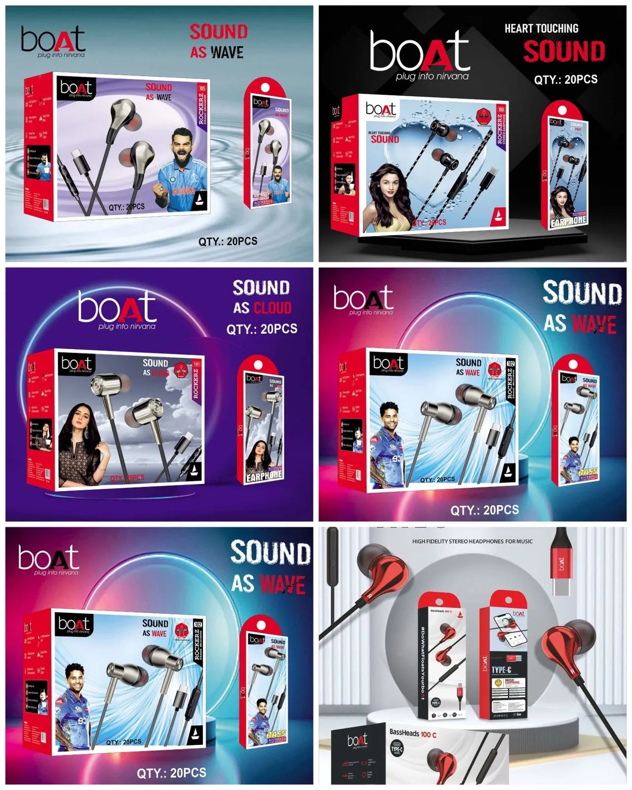 Box Packing Type – C Earphone