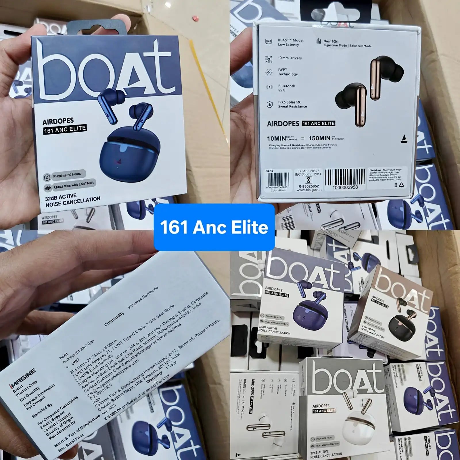 Airdopes 161 Anc Elite ( 💯 Anc Working)