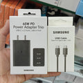 Svmsung 65w PD Adaptor With C To C Cable – Big Size ( 3 Port )