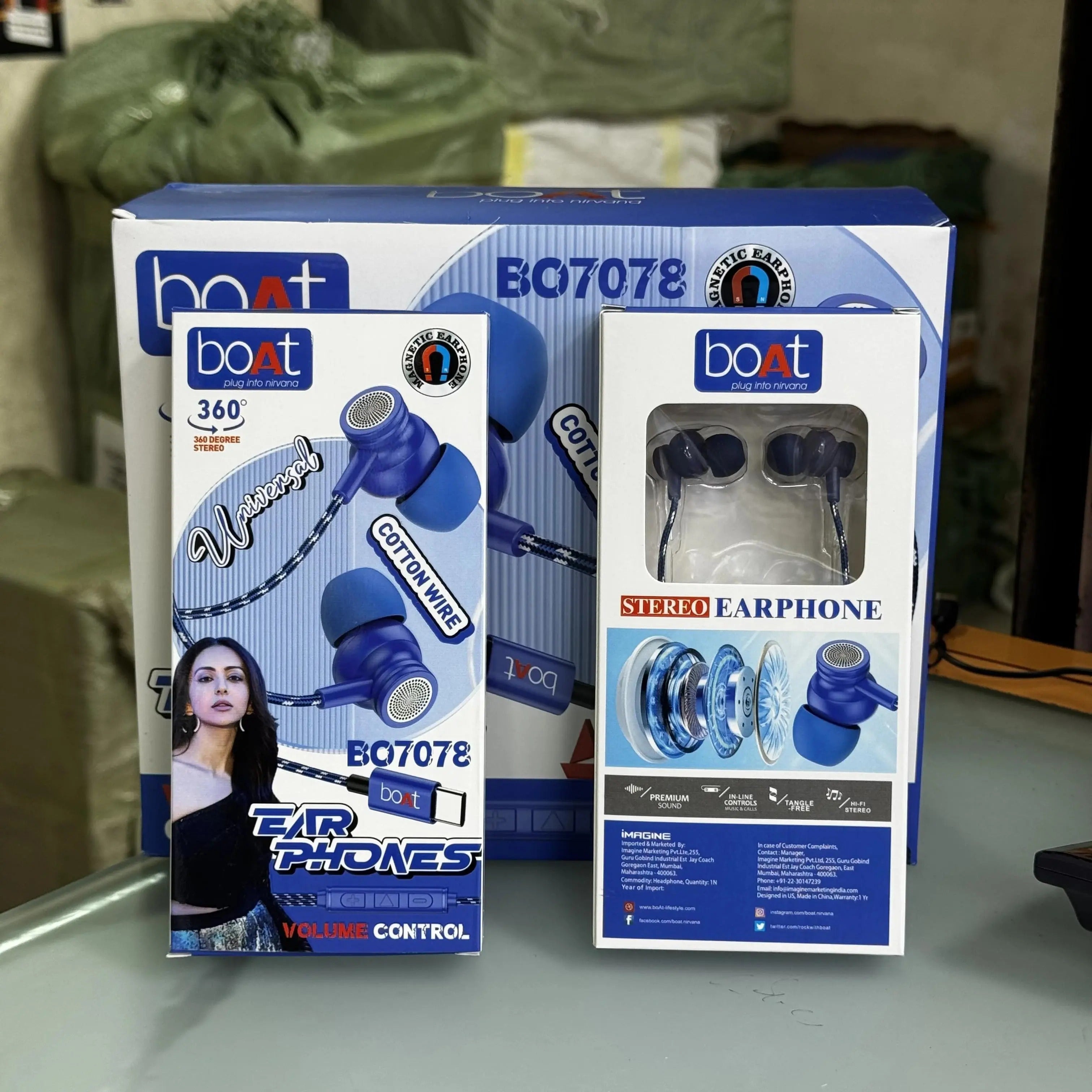 BO7078 Type-C Cotton Wire / Metal / Magnetic Og Earphone